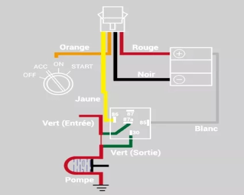 schema câblage relais coupe-circuit wiretrack