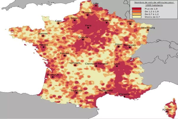 statistiques de vol de véhicule en france